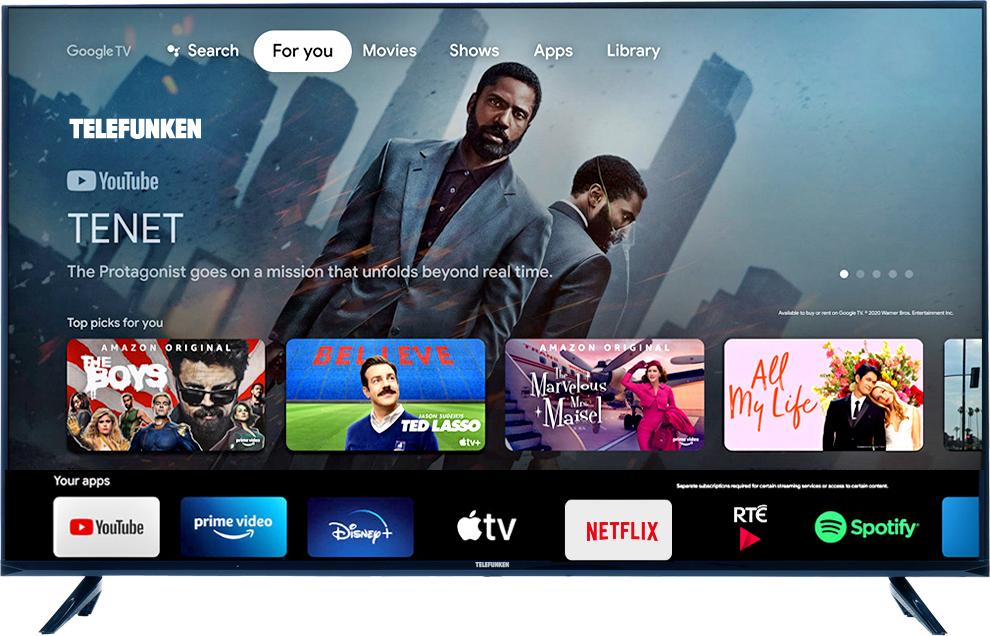 Telefunken N18 43″ DLED UHD Google Smart TV | TIS N18-TF-GL4330