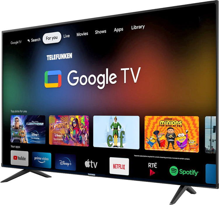 Telefunken N18 43″ DLED UHD Google Smart TV | TIS N18-TF-GL4330