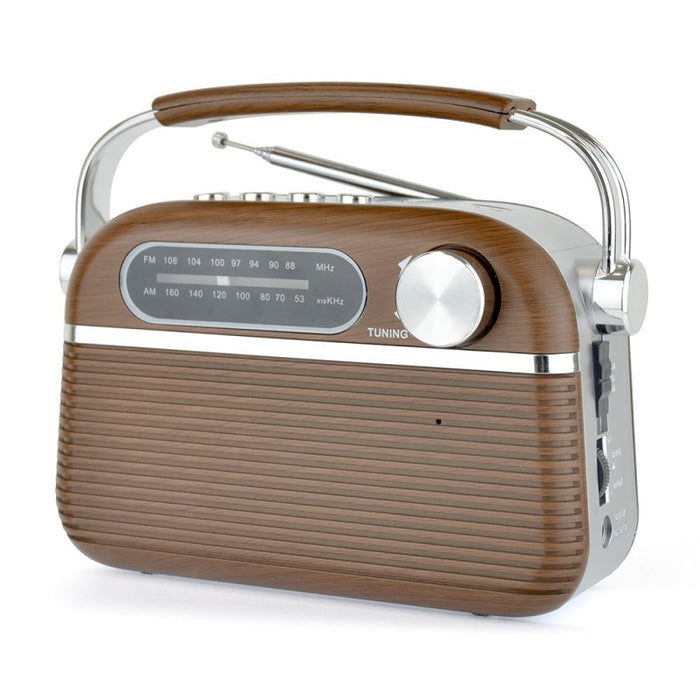 LLOYTRON Retro Rechargeable Radio - Wood | N6403WD