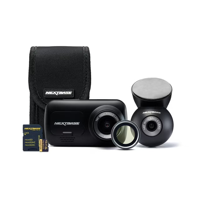 Nextbase 222X Full HD Front and Rear Dash Car Cam Kit - Black | NBDVR222XRWC
