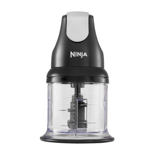 Ninja Express Chop Professional Stackable Mini Chopper & Blender 200W with 2 x 500ml Bowls - Black | NJ1002UKBK