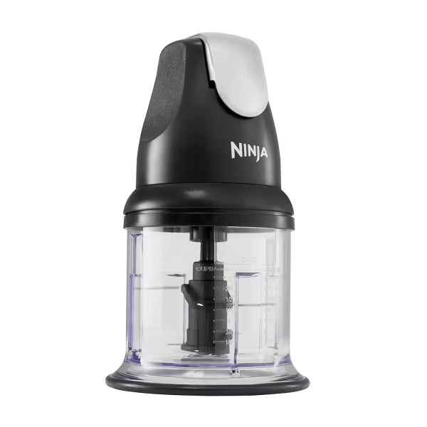 Ninja Express Chop Professional Stackable Mini Chopper & Blender 200W with 2 x 500ml Bowls - Black | NJ1002UKBK