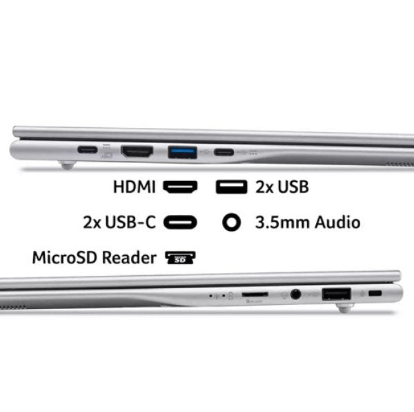 Acer Aspire Lite 15 15.6" FHD IPS Laptop Ryzen 3 / 8GB / 256GB PCIe Gen4 SSD Windows 11 - Silver | NX.JXLEK.001