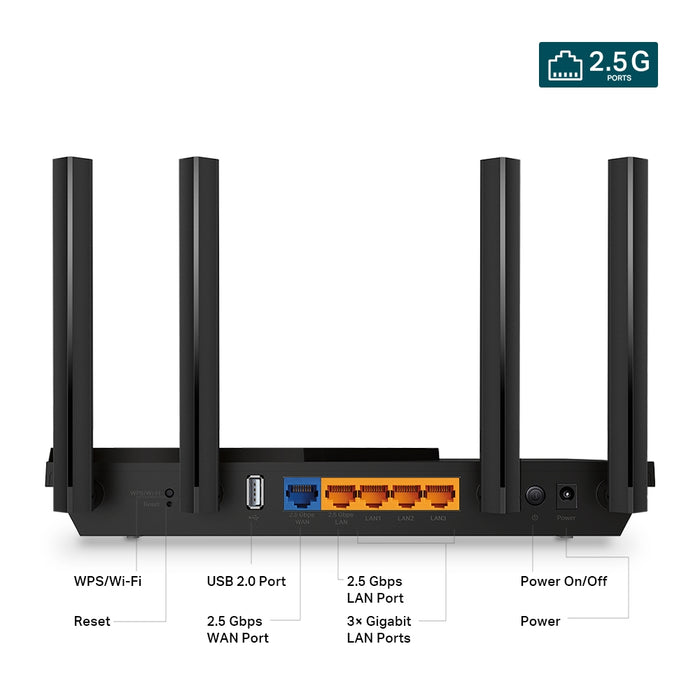 TP-LINK Wireless Router TP-Link AX3000 Multi-Gigabit Wi-Fi 6 Router with Two 2.5G Ports | Archer AX55 Pro IRWINS MEGASTORE