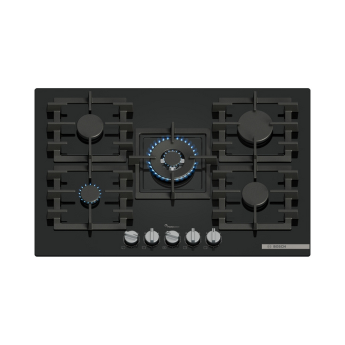 Bosch Series 6, Gas hob, 75 cm, Tempered glass - Black | BSH PPQ7A6I40