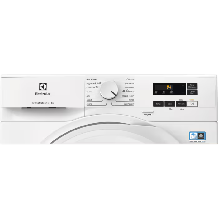 Electrolux 600 SensiCare 8 kg 14000rpm Washing Machine - White | EFI61841B