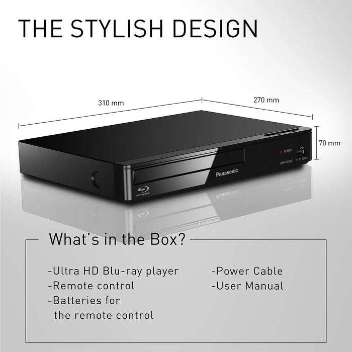 Panasonic DMP-BD84 Smart Network 2D Blu-ray Disc Player - Black | DMP-BD84ABK