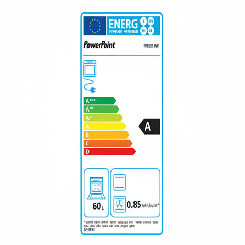 Powerpoint 60cm Twin Cavity Solid Cooker - White | P06E2S1W