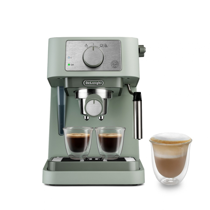 DELONGHI Stilosa Manual Pump Espresso Coffee Machine - Green | EC260.GR