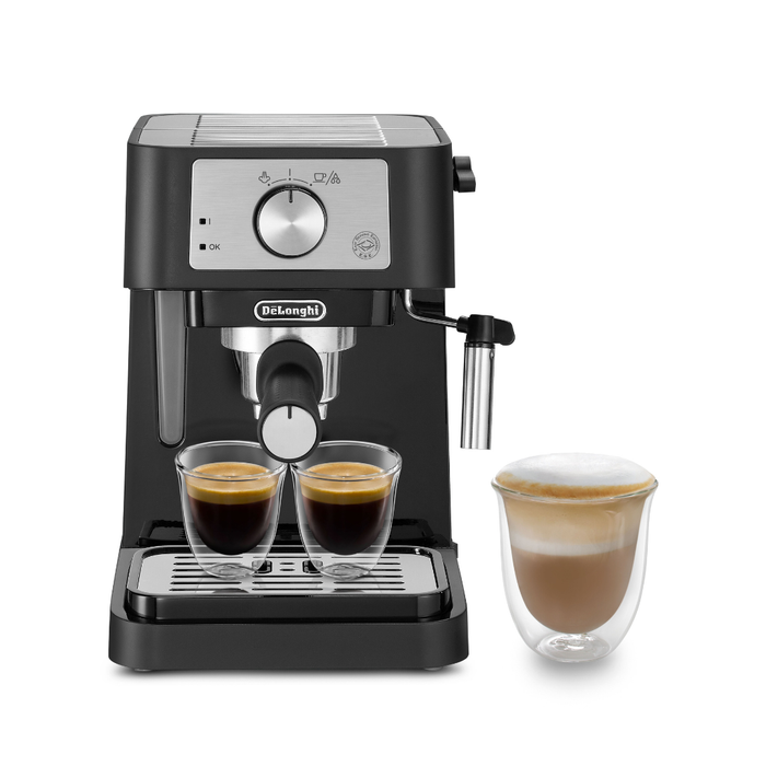 DELONGHI Stilosa Espresso & Cappuccino Coffee Maker - Black | EC260.BK