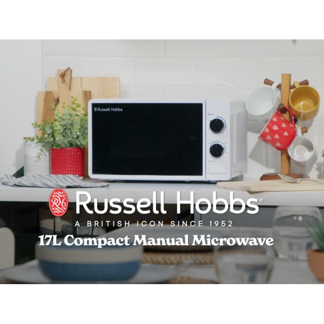 Russell Hobbs 17L Manual Microwave 700W with 5 Power Levels - White | RHMM703-MN
