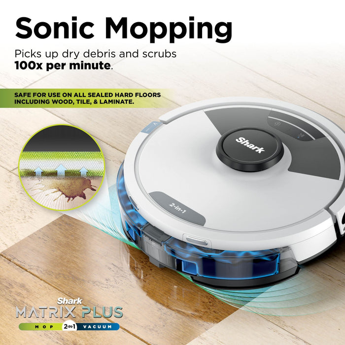 Shark Matrix Plus 2-in-1 Robot Vacuum Cleaner - White/Silver | RV2620WDUKWH