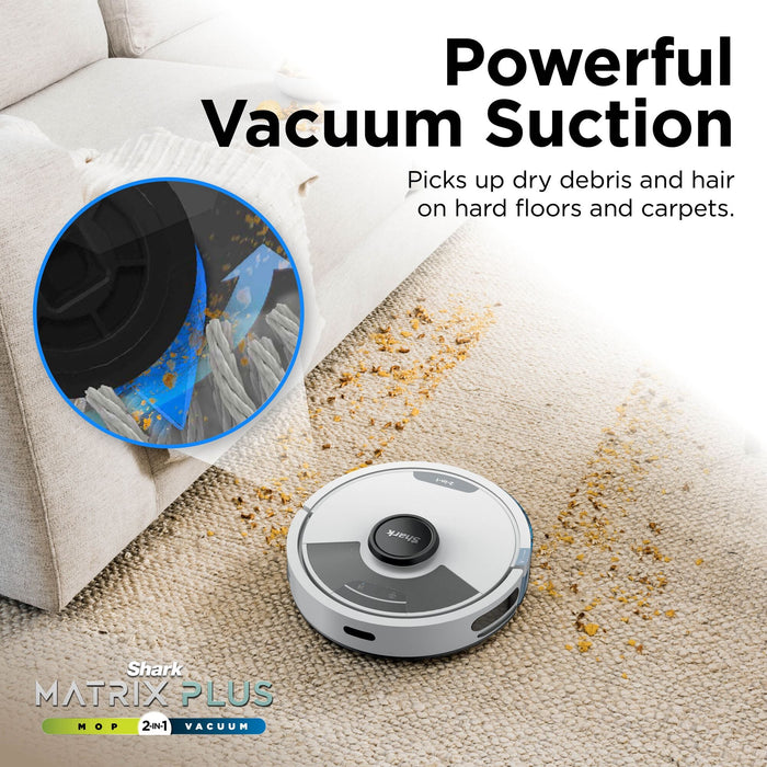 Shark Matrix Plus 2-in-1 Robot Vacuum Cleaner - White/Silver | RV2620WDUKWH
