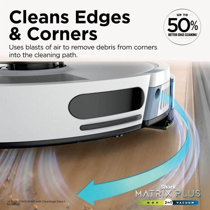 Shark Matrix Plus 2-in-1 Robot Vacuum Cleaner - White/Silver | RV2620WDUKWH