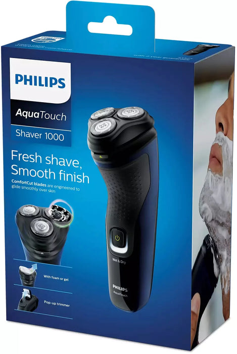 Philips Series 1000 Aqua Touch Wet Or Dry Electric Shaver with Trimmer | S1323/41