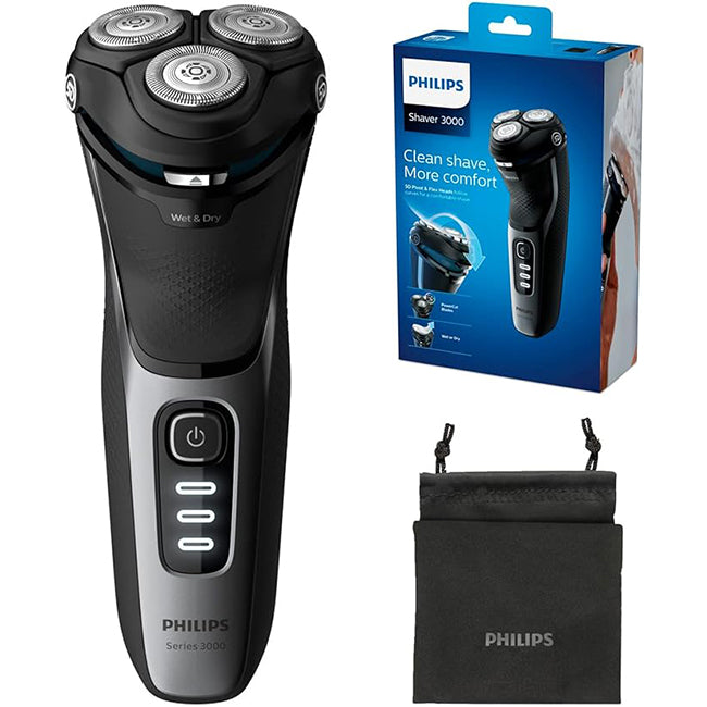 Philips S3231/52 Wet or Dry Electric Shaver, Series 3000 - Black | EDL S3231/52