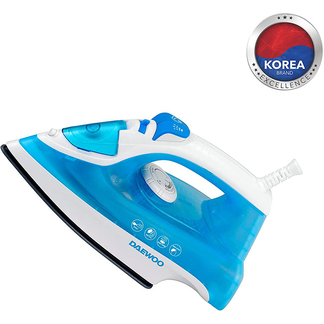 Daewoo 1800W Steam Iron with Non-Stick Soleplate | EDL SDA2586GE