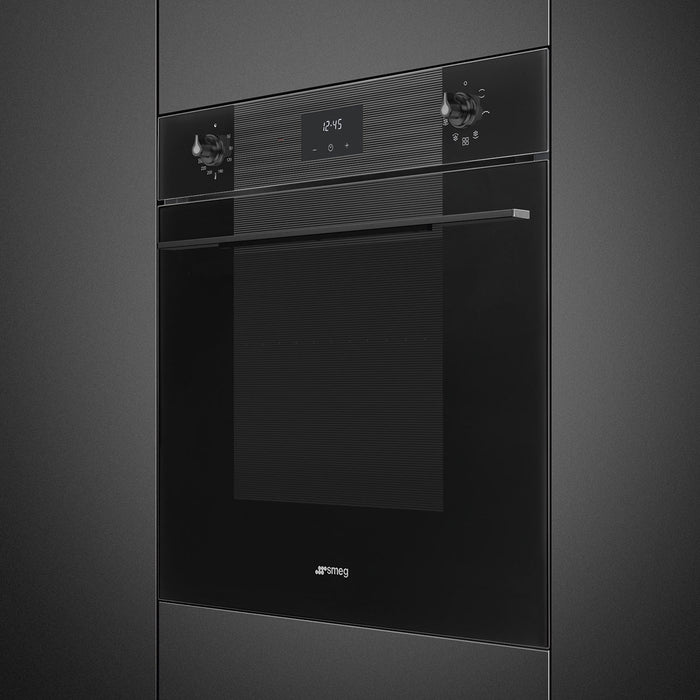 Smeg Linea 60cm Built-In Single Oven, Fan assisted - Black | SMG SF6100VB3