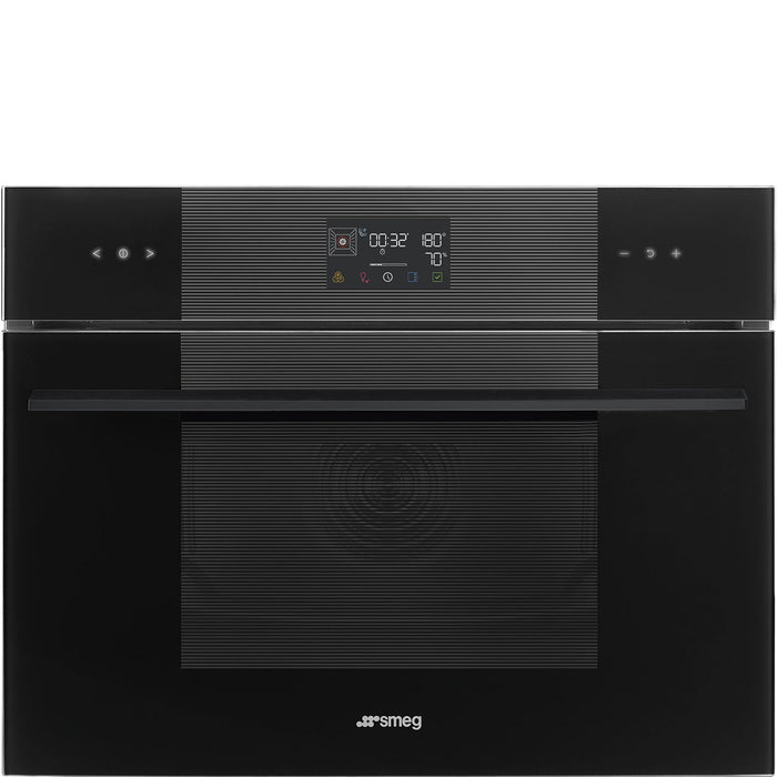 Smeg Linea 45cm Compact Steam100 Oven, Combi Steam, Vapor Clean - Black | SMG SO4102S3B3
