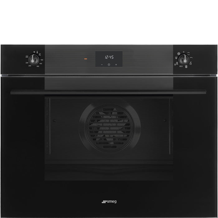 Smeg Linea 75cm Built-In Single Oven, Vapor Clean, Thermo-ventilated - Black | SMG SO5100TB3