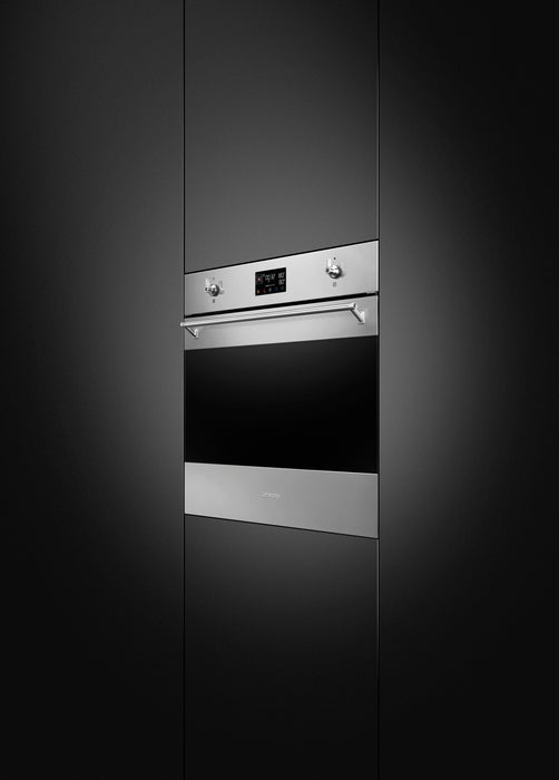 Smeg Classic 60cm Built-In SteamOne Single Oven, Combi Steam, Pyrolytic - Stainless steel | SMG SOP6302S2PX