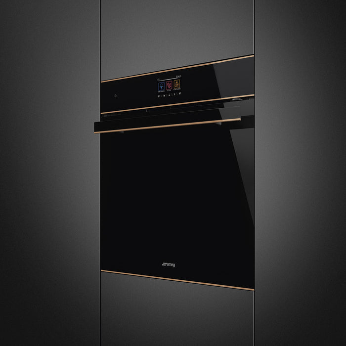 Smeg Dolce Stil Novo 60cm Built-In Traditional Pyro Single Oven - Black | SMG SOP6604TPNR