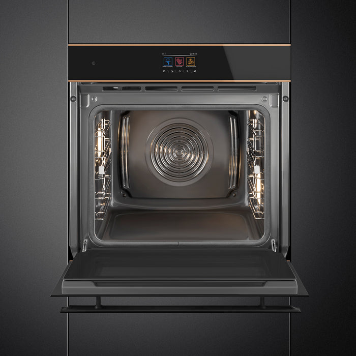 Smeg Dolce Stil Novo 60cm Built-In Traditional Pyro Single Oven - Black | SMG SOP6604TPNR