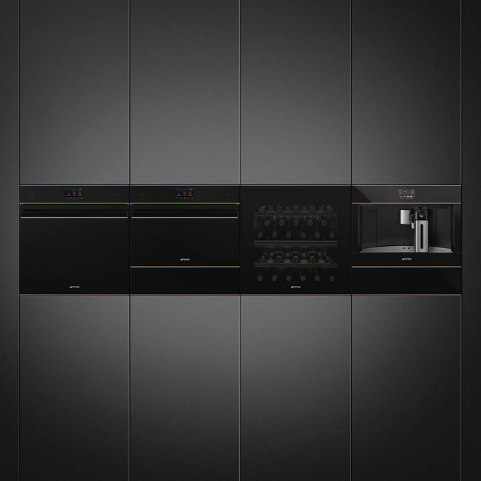 Smeg Dolce Stil Novo 60cm Built-In Traditional Pyro Single Oven - Black | SMG SOP6604TPNR