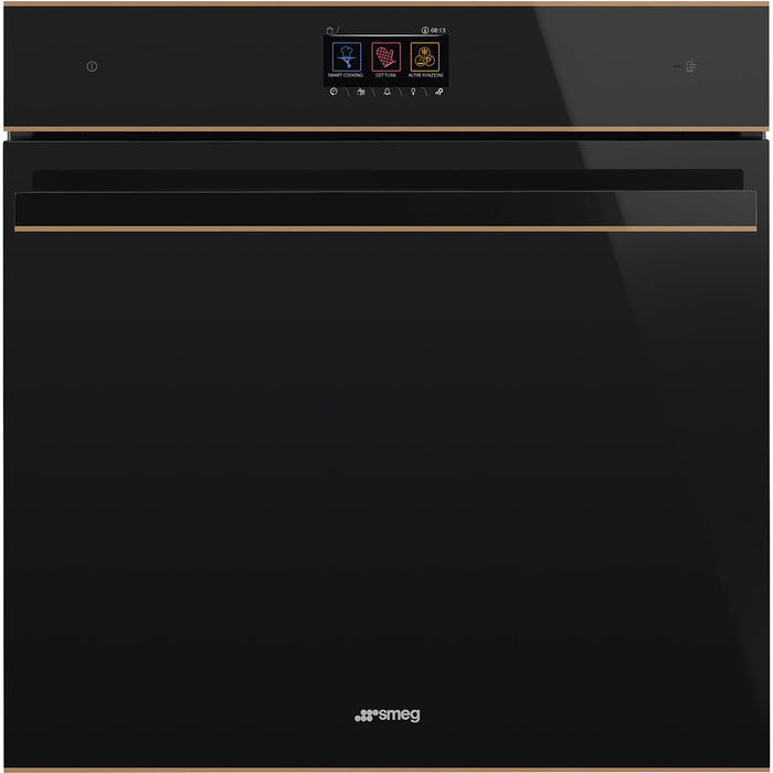 Smeg Dolce Stil Novo 60cm Built-In Traditional Pyro Single Oven - Black | SMG SOP6604TPNR