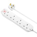 PRO-TECH Extension Lead Masterplug 4 Socket Surge Protected Extension Lead - White | SRG4210N-MP IRWINS MEGASTORE