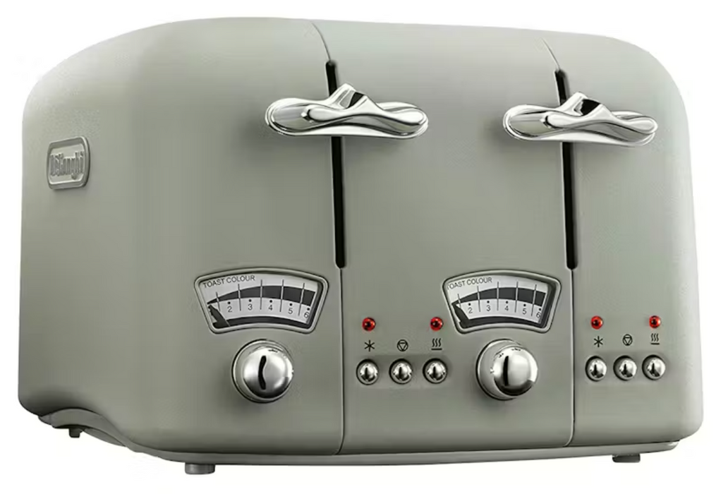 DELONGHI Argento Flora 4-Slice Toaster - Green | CT04.GR