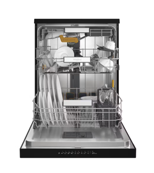 Whirlpool Freestanding Dishwasher, 15 Place, Black | W8FHS61BSUK