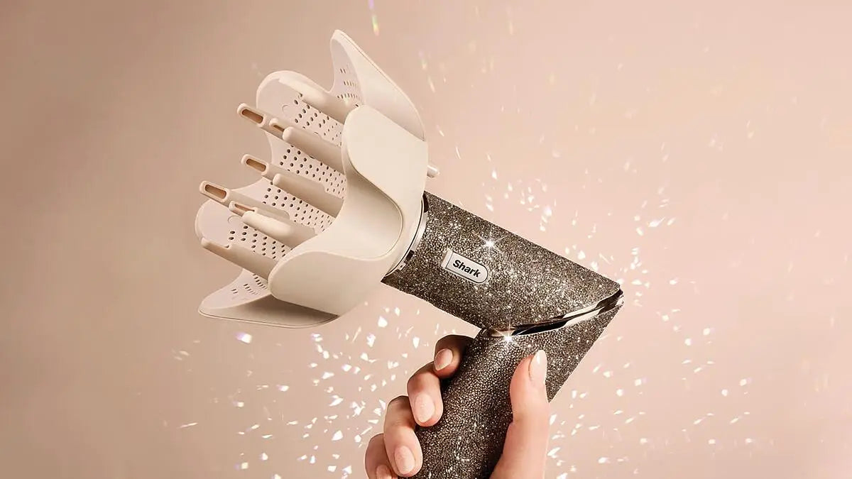 SHARK FlexStyle Sparkle 5-in-1 Air Styler & Hair Dryer with Storage Case - Gold Diamond Limited Edition | HD446JSUK