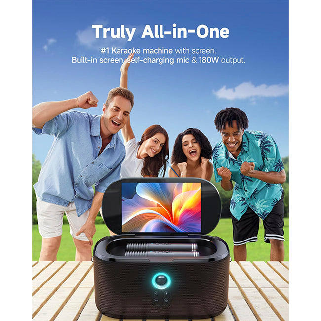 Ikarao Premium Portable Wireless Smart Karaoke Machine 300W with Lyrics Screen 10.1” HD Screen ||  SHELL S1