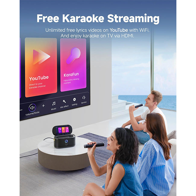 Ikarao Premium Portable Wireless Smart Karaoke Machine 300W with Lyrics Screen 10.1” HD Screen ||  SHELL S1