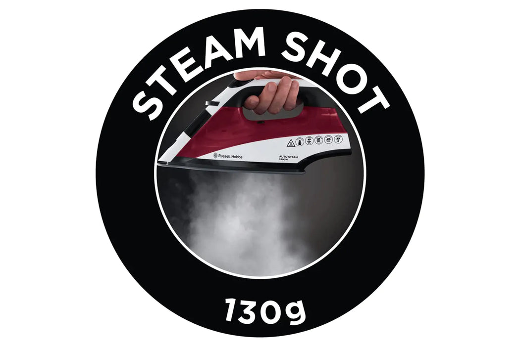 Russell Hobbs 2400W Auto Steam Iron - Red/White/Black | 22520