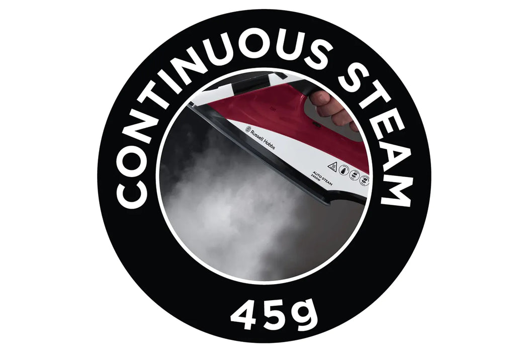 Russell Hobbs 2400W Auto Steam Iron - Red/White/Black | 22520