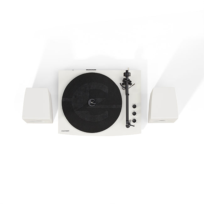 Crosley Bluetooth Record Player with External Speakers - White | EDL T150C-WH4