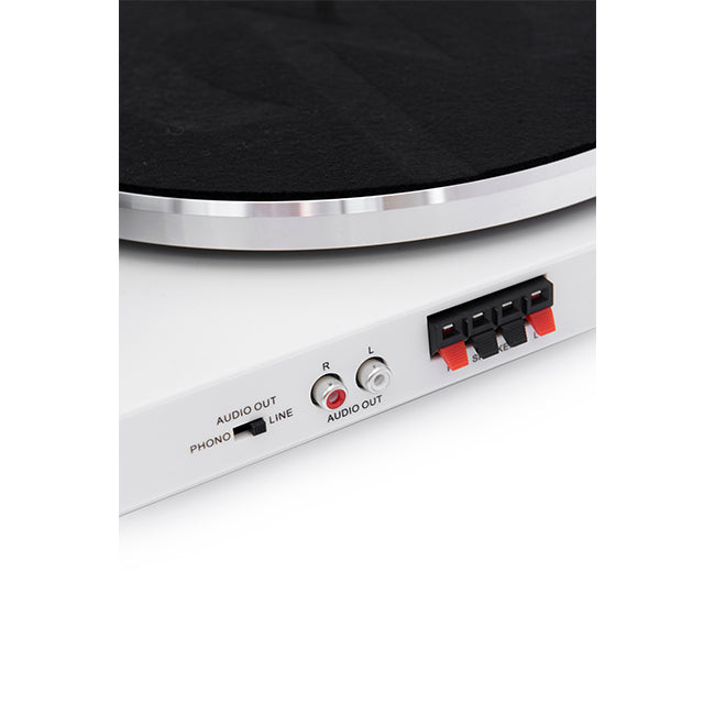 Crosley Bluetooth Record Player with External Speakers - White | EDL T150C-WH4