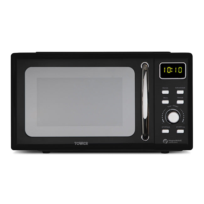 Tower 20L 800W Digital Microwave Mirror Door - Black and Chrome | EDL T24041BLK