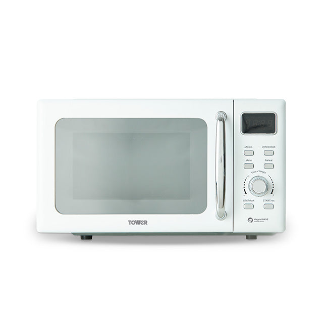 Tower 20L 800W Digital Microwave Mirror Door - White and Chrome | EDL T24041WHT