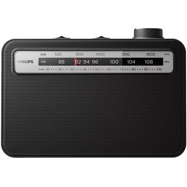 Philips Portable Radio FM/MW, headphone jack, Mains or battery operated ds | EDL TAR2506/12