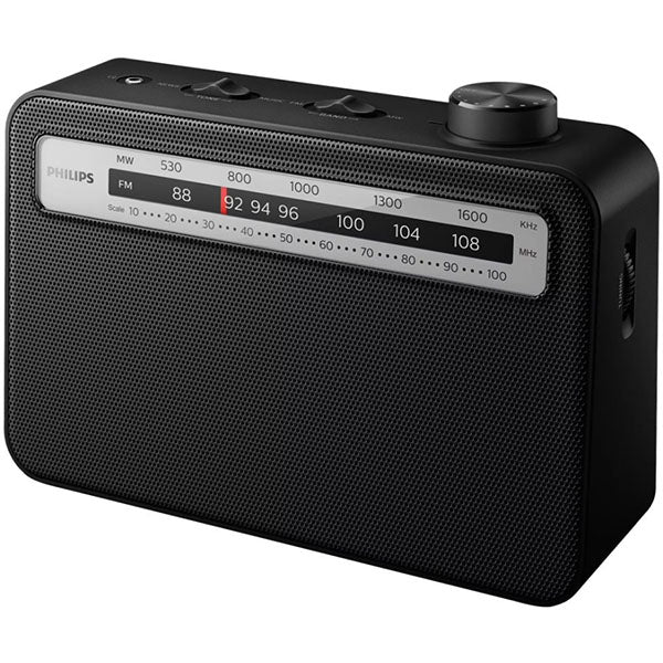 Philips Portable Radio FM/MW, headphone jack, Mains or battery operated ds | EDL TAR2506/12