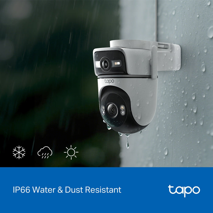 TP-Link Tapo TC47 2K Dual-Lens Outdoor Pan/Tilt Security Camera with Spotlights | TC47