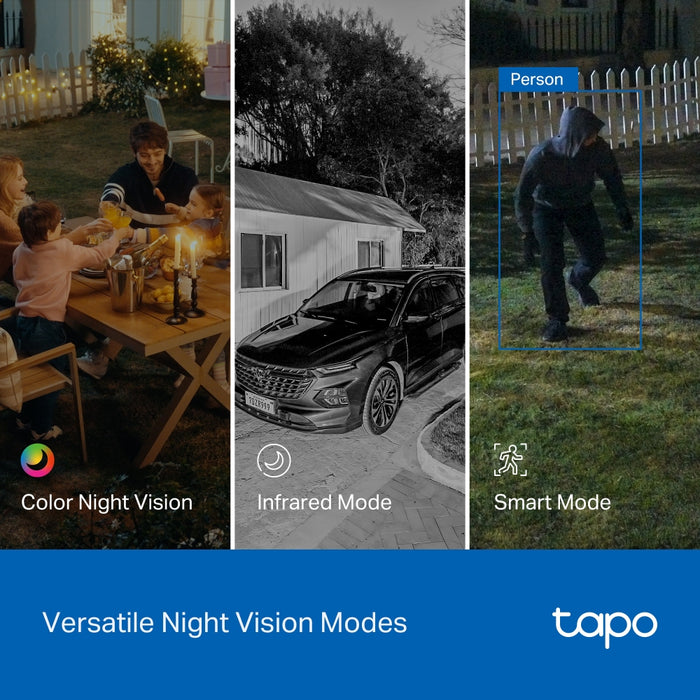 TP-Link Tapo TC47 2K Dual-Lens Outdoor Pan/Tilt Security Camera with Spotlights | TC47