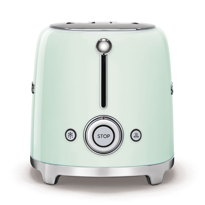 Smeg 50's Style 2 Slice 2 Slot Toaster - Gloss Pastel Green | TSF01PGUK