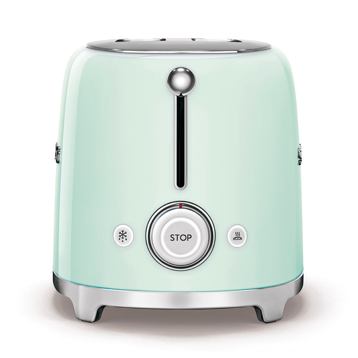 Smeg 50's Style 2 Slice 2 Slot Toaster - Gloss Pastel Green | TSF01PGUK
