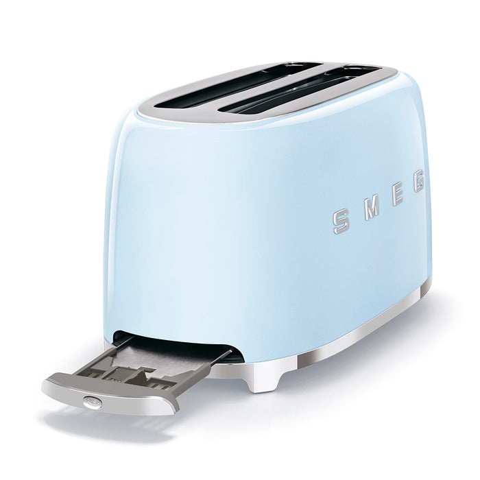 Smeg 50's Style 4 Slice 2 Long Slot Toaster - Gloss Pastel Blue | TSF02PBUK
