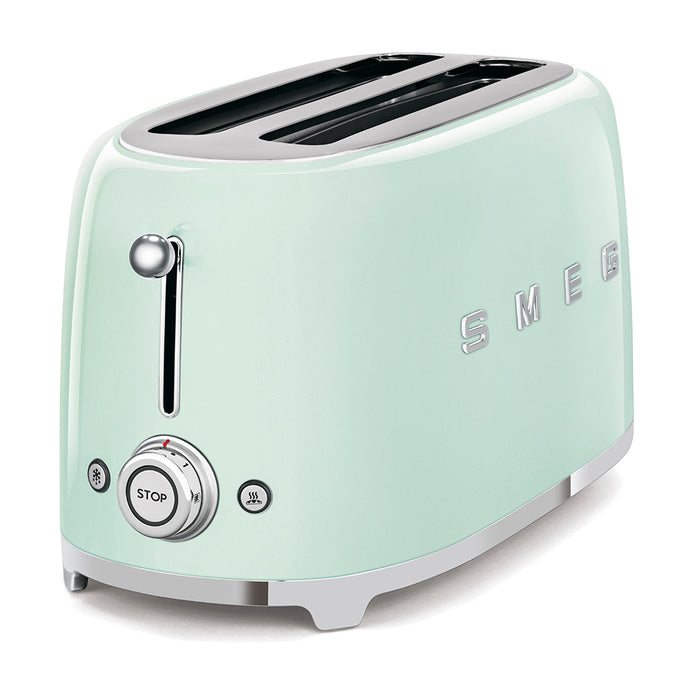 Smeg 50's Style 4 Slice 2 Long Slot Toaster - Gloss Pastel Green | TSF02PGUK