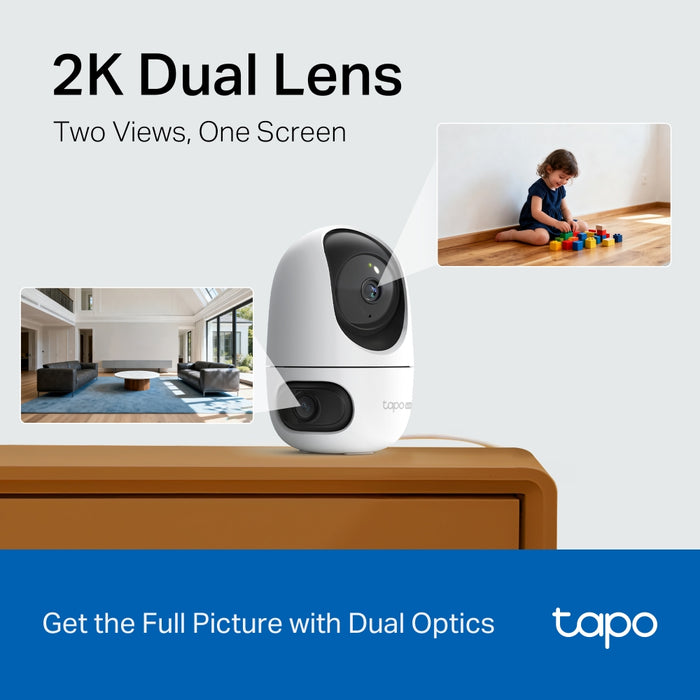TP-Link Tapo C245D 2K Dual-Lens Pan/Tilt Indoor Security Camera | TAPO C245D